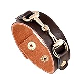 Modisches Goldenes Schwarzes Lederarmband Damenmode Charm-Armband 82332