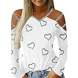 Cut Out Shirt Damen dresswell Damen leichte Baumwoll Bluse, hellblau gestrickte Pullover Pulli Damen chic Tshirt v Ausschnitt Damen floryday Shirt Damen Sommerbluse Jacke lang D