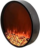 Wandkamin Europäischer Runder Elektrischer Heizungskamin Heimtextilien Intelligenter Remote-Wandk