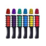 CH-BZ 6 Stück Temporär Haarfarbe Kreide Haarkreide Auswaschbar Temporäre Einmalige Haar Colorationen Ungiftig Haarfarbe Für Kinder Mädchen Party Cosplay,Multi C