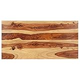 Foecy Tischplatte Massivholzplatte Schreibtischplatte Holztischplatte Arbeitsplatte Tischplatte-Holz Massiv Massivholz Palisander 15-16 mm 60×140 cm für Schreibtisch, E