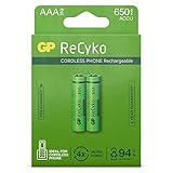 GP Batteries 2900434240001 12065AAAHCE-C2 ReCyko+ DECT Phone HR03 Micro (AAA)-Akku NiMH 650 mAh 1.2V 2S