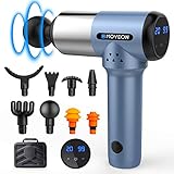Massagepistole Massage Gun mit 20 Geschwindigkeiten und 8 Massageköpfen, LED Anzeige Touchscreen Elektrisch Muskelmassagegerät, Schmerzlinderung für Nacken Schulter, Muskelermüdung zu Entlasten, B
