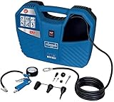 Scheppach B07HGPQD6F 2 Kompressor Air Force 1,5 PS, 1100 W, 8 bar, mit Griff Freizeit und Aufblasen, Standard, 4046664065159, 230 V, Blau Silber Schwarz, N