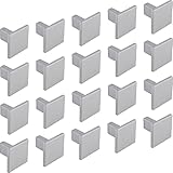 Gedotec Design Möbelknöpfe aus massivem Metall - Chrom matt | 20 Stück Schrankgriff modern | ROCK | Schrankknopf im klassik-look | Design-Knopf - 28 x 28 mm | Möbel-Knauf inkl M4 x 25 Möbelschraub