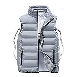 WAQD Herren Weste Steppweste Outdoor Weste Herren Winter Weste Gepolsterte Winter West Outdoor Ärmellos Jacke Körperwärmer Winddichte Weste Typ Schnell Trocknende Jacke Leicht Outdoor Sport S