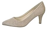 Rainbow Club Brautschuhe Brooke - Pumps, Ivory/Creme/Gold Metallic, Textil - Hochzeitsschuhe, Pfennigabsatz, Ivory/Creme/Gold Metallic, 40.5 EU