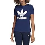 adidas Damen Trefoil T-Shirt, Dark Blue, 36