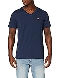 Levi's Herren Orig Hm Vneck T-Shirt, Blue (Dress Blues 0002), Larg