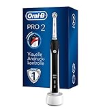 Oral-B PRO 2 2000S Elektrische Zahnbürste/Electric Toothbrush mit visueller Andruckkontrolle für extra Zahnfleischschutz, 2 Modi inkl. Sensitiv, Timer, 1 Sensitive Clean Aufsteckbürste, schw