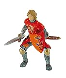 Bullyland 80786 - Spielfigur, Prinz mit Schwert rot, Fantasy Sammelfigur, ca. 8,3 cm, ideal als Torten-Figur, detailgetreu, PVC-frei, tolles Geschenk für Kinder zum fantasievollen Sp