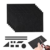 Maotrade 7 Stück Filzgleiter Selbstklebend 3M kleber Extra Stark Möbelgleiter Filzmatte 300x210x3mm Schneidbar Felt Pads für Stühle Parkettboden Tischbein Sessel Dunkelg