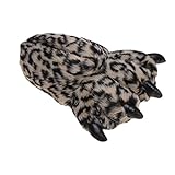 YOUJIA Unisex Plüsch Warme Pantoffeln Monster Minions Hausschuhe Tierhausschuhe Krallen Bärentatzekralle Hauspantoffeln Cosplay Kostüme, L