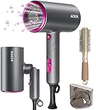 Föhn Professioneller Ionen Haartrockner Schnell Trocknend 1800W Kleiner Föhn - Faltbar Haarfön Hair Dryer mit Heiz / Abkühlstufe & Haark