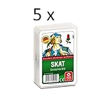 Ass Altenburger Spielkarten Skat Skatkarten deutsches Bild, Blatt mit Kornblume, 5er Pack