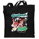 Shirtracer Enchantimals Tasche - Abenteurer - Felicity Fox & Flick - Unisize - Schwarz - Geschenk - WM101 - Stoffbeutel aus Baumwolle Jutebeutel lange Henk