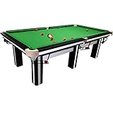 Buckshot Snookertisch 9ft - 270x147cm Cambridge Billardtisch Schwarz/Weiß - Grünes Tuch 9 fuß - 36 mm Schieferplatte - 520KG