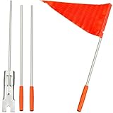 Winfred 2PCS Fahrrad Wimpel Wimpelstange Orange Fahrradfahne für Kinder Sicherheitswimpel für Kinderfahrrad, Sicherheitswimpel-Security Flag (150cm)