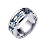 Beglie Ring für Herren Ring Herren Silber Silber Ehering Hochzeit Verlobung Band Silberring Jugendstil Herren Ringe Vintage Geschenke für Männer Größe 54 (17.2)