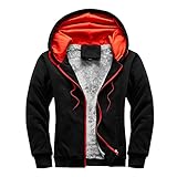 CCOOfhhc Gefütterte Sweatjacke Herren Winterjacke Modern Mit Kapuze Herrenjacke Steppjacke Übergangsjacke Leicht Plüschjacke Teddy Winter Große Größe Übergangsjacken Sportlich Leichte Warm Jack