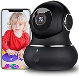 Little elf Überwachungskamera Innen WLAN Kamera, Hundekamera mit App, [2021 New] Haustier Kamera mit 2-Wege-Audio, Bewegungserkennung Heimkamera, Nachtsicht, Babyphone für Haustier/Baby/Ä