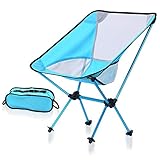 Vlook Tragbarer Campingstuhl, leichte Campingstühle, Stützt 300 Pfund, komfortabel und langlebig, für Reisen Picknick Angeln Festival Wandern Rucksack