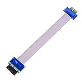 euroharry 20cm PCI-E 1x Riser Karte Extender Adapter Verlängerung Kabel Flachbandkab