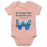 Shirtracer Baby Strampler Mädchen & Junge - Ganz viel Wunder - 1/3 Monate - Babyrosa - Body Wunder - BZ10 - Baby Body Kurzarm für Jungen und M