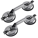 Forever Speed 2x Saugheber Aluminium Saugnapf Fliesen Suction Lifters Glass Suction Vacuum Lifter 120 mm max.100kg mit 2 Saugnäp