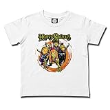 Metal Kids Heavysaurus (Rock 'n Rarr) - Kinder T-Shirt, weiß, Größe 92 (2-3 Jahre), offizielles Band-M