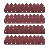 YOPOTIKA Sandpapier Dreieckiges Schleifpapier für Sander Schleifkissen 60 80 120 240 Körnchen 5 Löcher 40 Stück