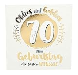 Depesche 8144.006 Glückwunschkarte mit Glanzeffekt und Musik, 70. Geburtstag,