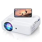 MINIBEAMER Heimkino Beamer mit Tragetasche 236' Bildschirm, Support 1080P Full HD, Projector kompatibel mit TV Stick, HDMI iOS/Android Smartp