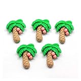 miaomiao Neuheit 20x2.5mm Kokosnuss-Baum-Flatback-Harz-Cabochons Miniatur-Kunst DIY.Haarspange Dekoration Home Figur Crafts Service (Color : 1, Size : 50Pcs)