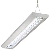 Büroleuchten LED, Deckenlampe, KATJA, 25W mit 1 LED RÖHRE, 154cm, Bürolampe, Pendelleuchte, Hängeleuchte LED