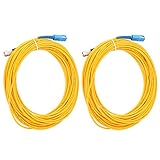 Optisches Überbrückungskabel, 2 Stück SC/PC-FC/PC LWL-Patchkabel Singlemode 10m langes 1310-1550nm Überbrückungskab