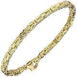 Königsarmband 585 Gold Gelbgold 19 cm Armband Goldarmband Karab