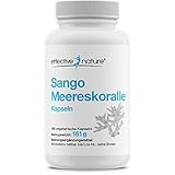 Sango Meereskoralle Kapseln - 180 Stk. - Calcium & Magnesium im optimalen Verhältnis 2:1 - Sango-Meereskoralle hochdosiert und vegan - Ohne Z