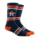 PKWY Unisex 1er-Pack Astros Crew Socken, Astros Stripe Crew, Larg