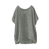 TWIFER Damen Fledermaus Kurzarm Beiläufige Lose Tops Dünnschnitt Bluse T-S