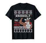 Brodolf The Red Nose Gainzdeer Gym Ugly Christmas T-S