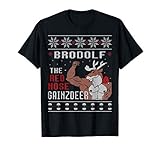 Brodolf The Red Nose Gainzdeer Gym Ugly Christmas T-S