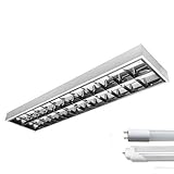 Set LED Rasterleuchte 2x150cm incl. 2 LED Röhren 6500K Tag