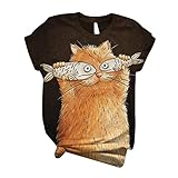 Dasongff Shirt Damen, Kurzarm Lustig Cartoon Esel Bedrucktes T-Shirts Animal Print O Ausschnitt Grafik Casual Tops Tee Sommer Locker Top Blumen Tshirt 3D Druck Tunika Bluse Oberteile Mädchen (Ka, S)