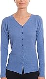 Dalle Piane Cashmere - Cardigan zu 100% aus Cashmere, für Damen, Farbe: Hellblau, Größe: XL