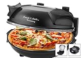 Pizzaofen Pizza Maker 1200W 350C 32cm Schwarz Steinplatte Pfanne Pizzaschieb