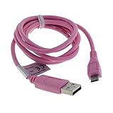 GIGAFOX® USB-Kabel, Ladekabel, Datenkabel (Micro-USB) 1m pink - für Aldi Medion Life P9702 * P10400 * Lifetab X10302 (MD60347) * Akoya E1235T (MD 99832) * E2211T (MD 99831) * S1219T (MD 99348) Tab