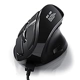 CSL - optische vertikale Maus mit OLED Display - programmierbare Tasten - Office Mouse – mit Kabel - kabelgebunden - gegen Mausarm - mit Kailh Switche - Vertikalmaus ergonomisches Desig