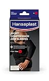 Hansaplast Sport Compression Wear Arm Sleeves, Armbandage unterstützt die Muskulatur, Ellenbogenbandage fördert mit Kompression die Muskelregenration, 1 Paar, Größe L/XL