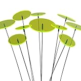 SUNPLAY 'Sonnenfänger-Scheiben in GRÜN, 10 Stück im Set, 5 Stück à 7 cm und 5 Stück à 10 cm Durchmesser + 35 cm Schwingstäb